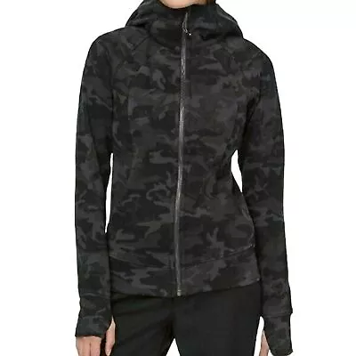 Buy Lululemon Scuba Hoodie Full Zip Sweatshirt Gray Camouflage Plus Women's Size 20 • 91.60£
