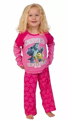 Buy Disney Monsters University Girls  Long Pyjamas 4 5 6 7 8 Years Monster Uni Pjs • 7.99£