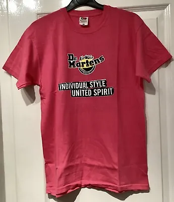 Buy VGC Dr Martens Air Wair Pink Illustrated Logo Short Sleeve T Shirt S  • 24.49£