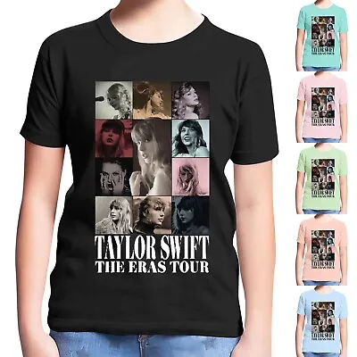 Buy Taylor Girls Soft Short Sleeve Crew Neck T Shirts 5 Color Printed T Shirt Tops • 9.94£