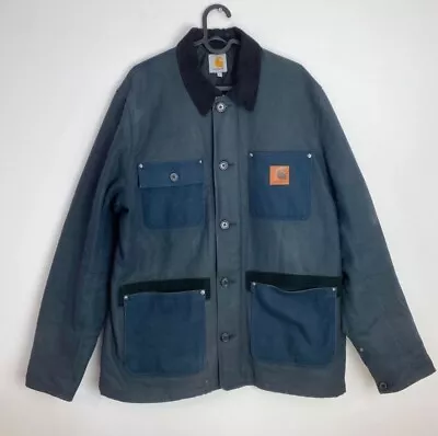 Buy Carhartt WIP Jacket Men Bradford Utility Chore Workwear Work Coat Vintage Large • 69.99£