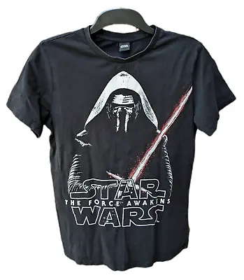 Buy Star Wars Tshirt Men's Black M Short Sleeve Tee Kylo Ren Fan The Force Awakens • 9.90£