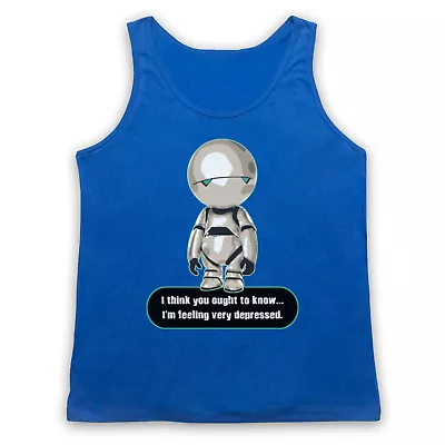 Buy Marvin Paranoid Android Unofficial Hitchhikers Guide Adults Vest Tank Top • 18.99£