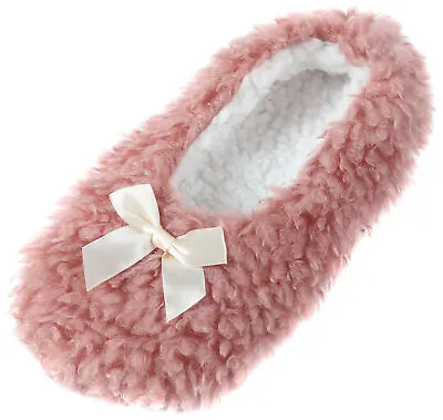 Buy Atania Ladies Ballet Style Plush Slipper Socks • 5.99£