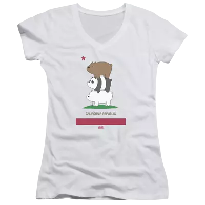 Buy We Bare Bears Cali Stack Juniors V-Neck T-Shirt • 27.40£