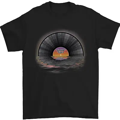 Buy Vinyl Sunset Record LP Turntable Music Mens T-Shirt 100% Cotton • 7.49£