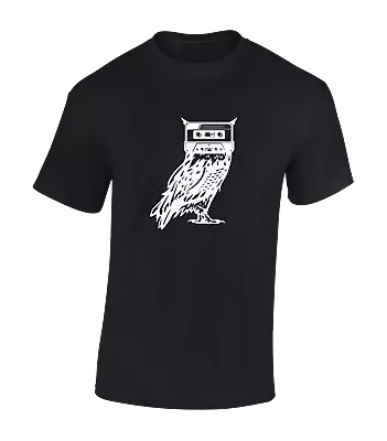 Buy Owl Cassette Mens T Shirt Funny Cool Design Dj Music Musician Animal Top New • 7.99£