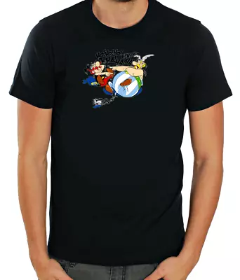 Buy Asterix & Obelix Funny Characters Short Sleeve  White T Shirt Men F172 • 9.51£