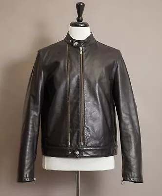 Buy Men's Vintage Versace Cafe Racer Leather Biker Jacket Size Large 42 Chest • 395£