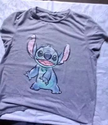 Buy Ladies Disney Stitch T-Shirt, Grey Size L • 3£