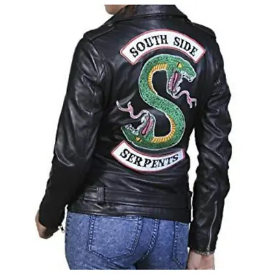 Buy YKK Riverdale Southside Serpents Biker Jackets Women Sz S Black PU Leather • 85.20£