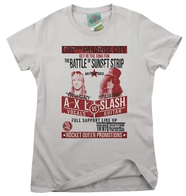 Buy Guns N Roses Inspired Slash V Axl Fight Poster, Women's T-Shirt • 18£
