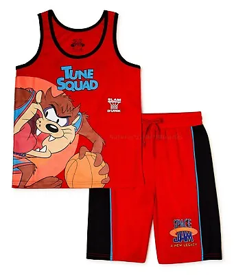 Buy Space Jam A New Legacy Tune Squad Boys Tank Top Shorts Set Size 4-16 T-Shirt NWT • 20.04£