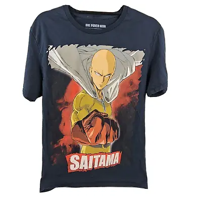 Buy One Punch Man Saitama Anime Graphic T-Shirt Medium Black Short Sleeve • 17.50£