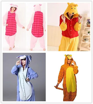 Buy Winnie The Pooh Characters Unisex Onesiee Fancy Dress Costume Hoodies Pyjamas • 14.99£