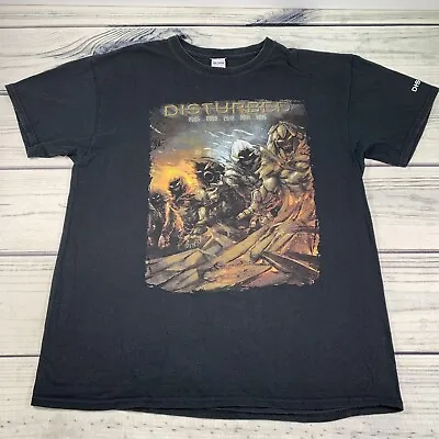 Buy Disturbed Metal T-Shirt 2005 - 2015 - Front / Back / Sleeve Print Size Large • 19.99£