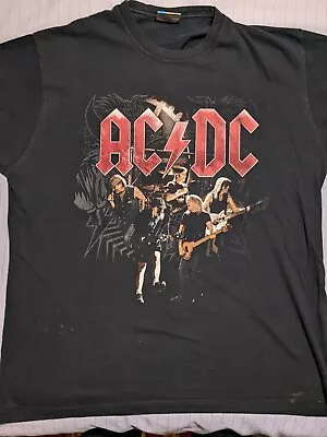 Buy ACDC 2009 Black Ice Tour T Shirt Black Graphic Large Promo Merch Mens Size L • 11£