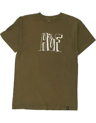 Buy HUF Mens Peanuts Graphic T-Shirt Top Medium Green Cotton AW15 • 13.13£