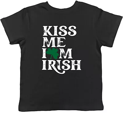 Buy Kiss Me I'm Irish Clover Childrens Kids T-Shirt Boys Girls • 5.99£