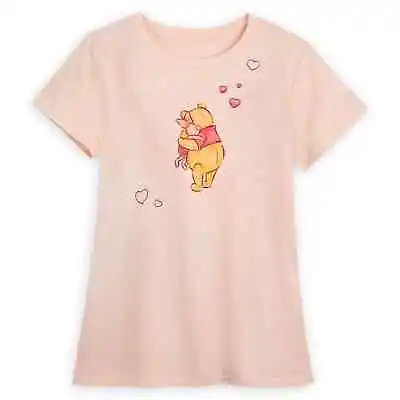 Buy Disney Store Winnie The Pooh And Piglet T-Shirt - Pale Pink -XL - 1X - 3X - BNWT • 17.99£