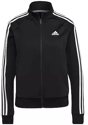 Buy Adidas Track Top Jacket Mens Black Essentials Zip Track Jacket Running Top • 24.99£