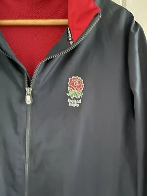 Buy England Rugby Union Men’s Windbreaker Jacket Navy Blue UK Size L Large • 19.95£