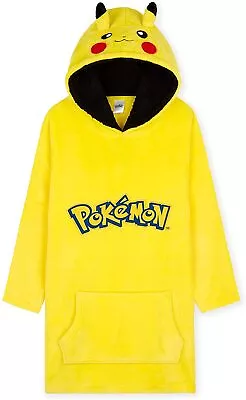 Buy Pokemon Hoodie For Boys, Pikachu Oversized Blanket Hoodie Kids, Fleece Poncho • 20.49£