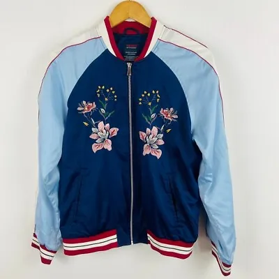 Buy Floral Embroidered Sukajan Souvenir Bomber Baseball Vintage Style Jacket Size 10 • 10£