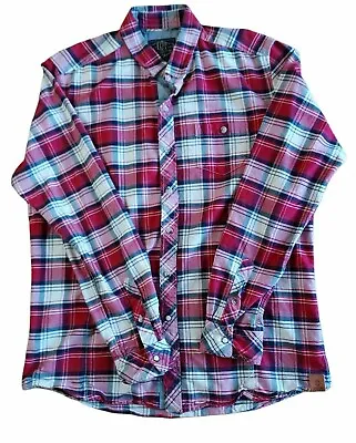 Buy Vintage Checked Red Shirt Size L • 15£