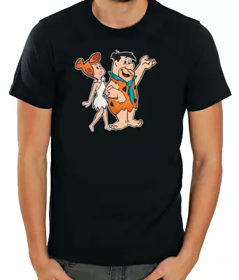 Buy The Flintstones Characters White/Black Short Sleeve Men T Shirt L812 • 9.98£