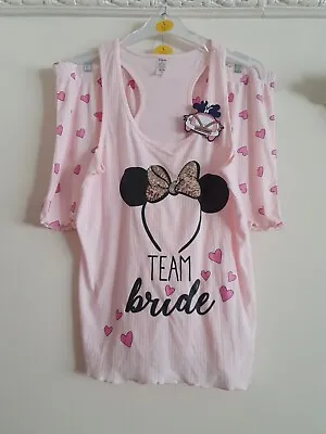 Buy Disney Team Bride Pyjama Set Size Large - New Primark • 7.99£