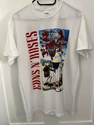 Buy Guns N Roses White T-shirt Vintage - Banned Appetite For Destruction Album Cover • 40£