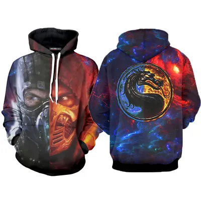 Buy Game Mortal Kombat 11 Cosplay Scorpion Sweatshirt Zip Up Hoodie Costume Coat • 30.56£