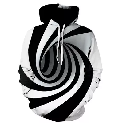 Buy Men's Spring And Summer Pink Floyd 3d Digital Vortex Printing Hooded Sweatshirt • 20.60£