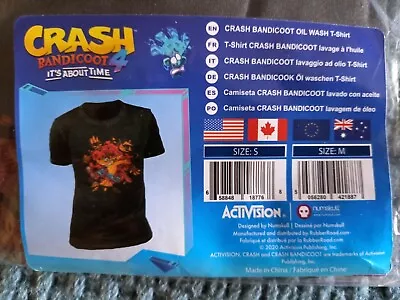 Buy Crash Bandicoot 4 It's About Time Oil Wash T-shirt Size Medium New Free Uk Post  • 11.95£