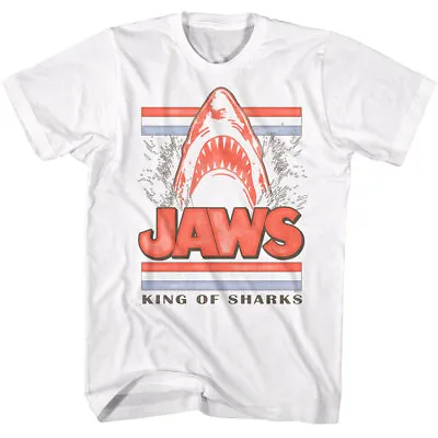 Buy Jaws 70's Movie Great White Shark Head King Of Sharks Men's T Shirt • 48.24£