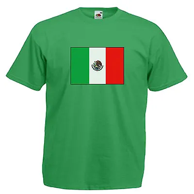 Buy Mexico Flag Adults Mens T Shirt 12 Colours  Size S - 3XL • 9.49£