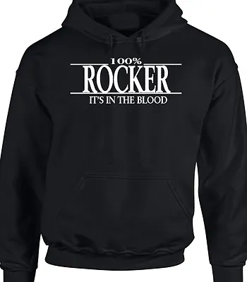 Buy Rock And Roll Mens Hoody Hoodie - 100% Rocker Music Metal Band • 21.99£