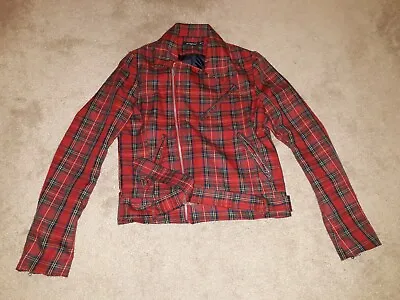 Buy Atmosphere Red And Black Checked Pattern Ladies Jacket (Size 10/38) • 15£