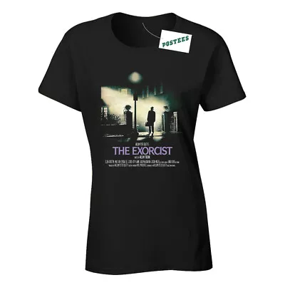 Buy Retro Movie Poster Style Inspired By The Exorcist Ladies Fitted DTG T-Shirt • 13.25£