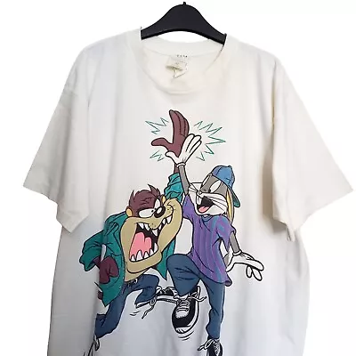 Buy Vintage 1994 Looney Tunes T-Shirt Taz Bugs Bunny Single Stitch Large • 25£