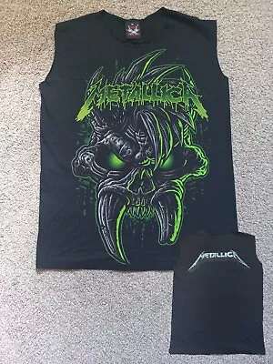 Buy Metallica Sleeveless T-Shirt - Size M - Heavy Thrash Metal - Megadeth Anthrax  • 8.99£
