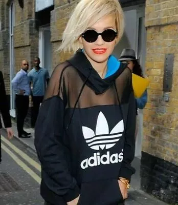 Buy Rare Adidas Rita Ora Black Mesh Detail Hoodie - Size 10 Exc. Condition  • 65£