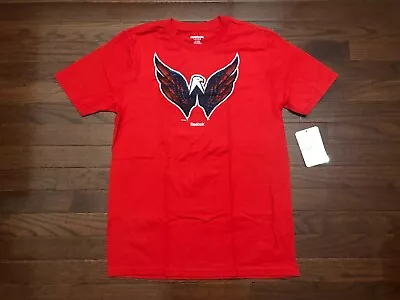 Buy New Kid's 2013 Washington Capitals T Shirt Youth Medium Red Reebok Caps Nwt • 7.93£
