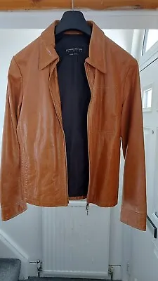 Buy Mens Classic Tan Leather Jacket Italian Classic Metropolitan Collection • 75£