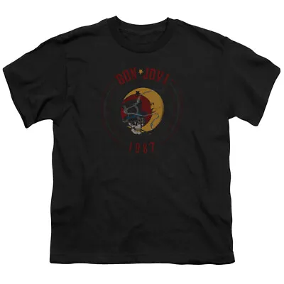 Buy Bon Jovi 1987 Kids Youth T Shirt Licensed Music Merch Rock Tee Black • 14£