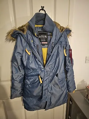 Buy Alpha Industries Winter Jacket Parka Coat Size S Small • 45£