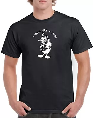 Buy Mens Black  I DONT GIVE A DUCK!  Donald Duck Tee Shirt • 11.99£
