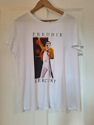 Buy Freddie Mercury T Shirt Official Mercy Queen Rock Tee Size Large 14/16 Rare • 12.49£