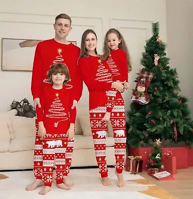 Buy Family Matching Christmas Pyjamas Adult Kids Xmas Nightwear Pajamas Pjs Set • 7.60£